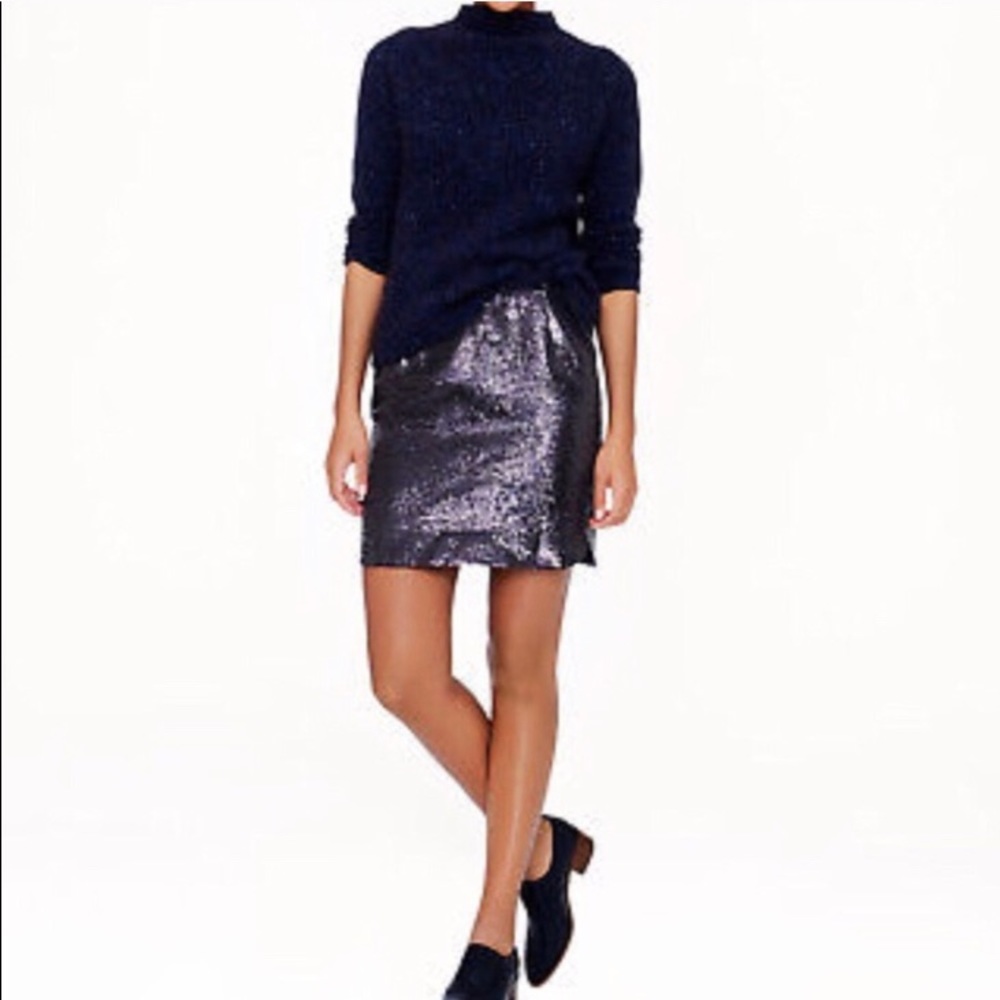 JCREW Shirttail Sequin Miniskirt